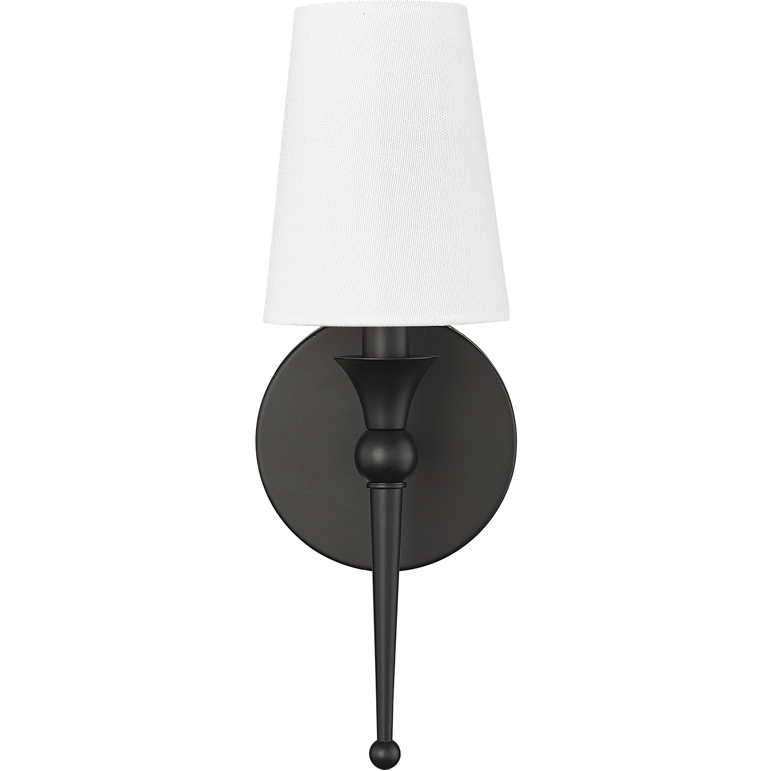 None Wall Sconce Wall Light in Matte Black